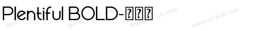 Plentiful BOLD字体转换